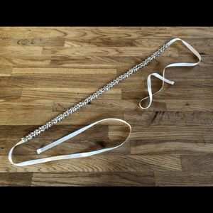 Pearl and crystal wedding dress sash
